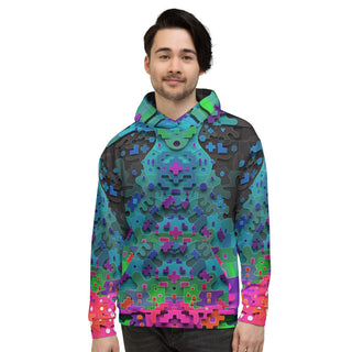 DEEP BAND CYAN Unisex Hoodie | TAS Visuals