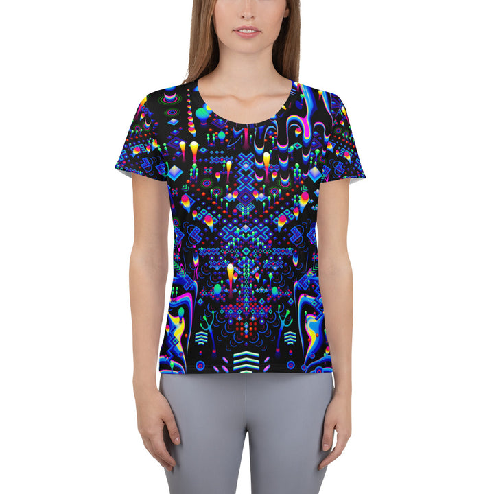 MYSTIC MOVE All-Over Print Women's Athletic T-shirt | TAS