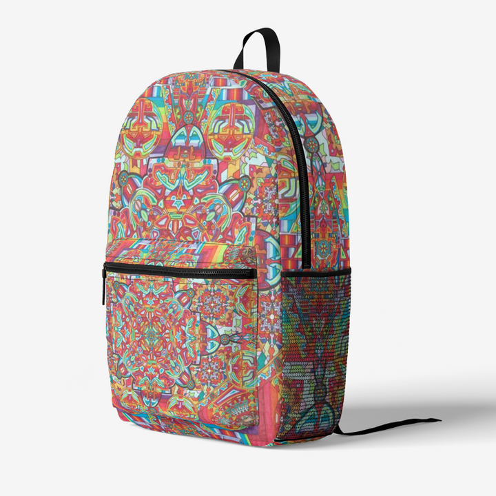 MANTRA Retro Colorful Print Trendy Backpack | Lachlan Wardlaw