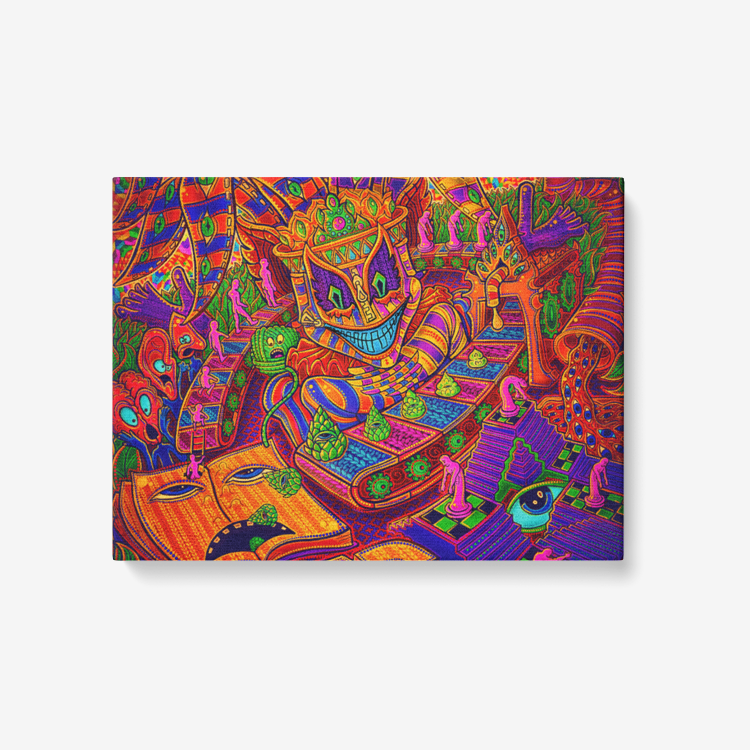 MACHINE FACTORY 1 Piece Canvas Wall Art for Living Room - Framed Ready to Hang 24"x18" | SALVIA DROID