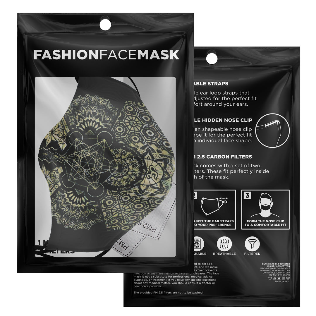 Geometric Gold | Face Mask | Mil Et Une