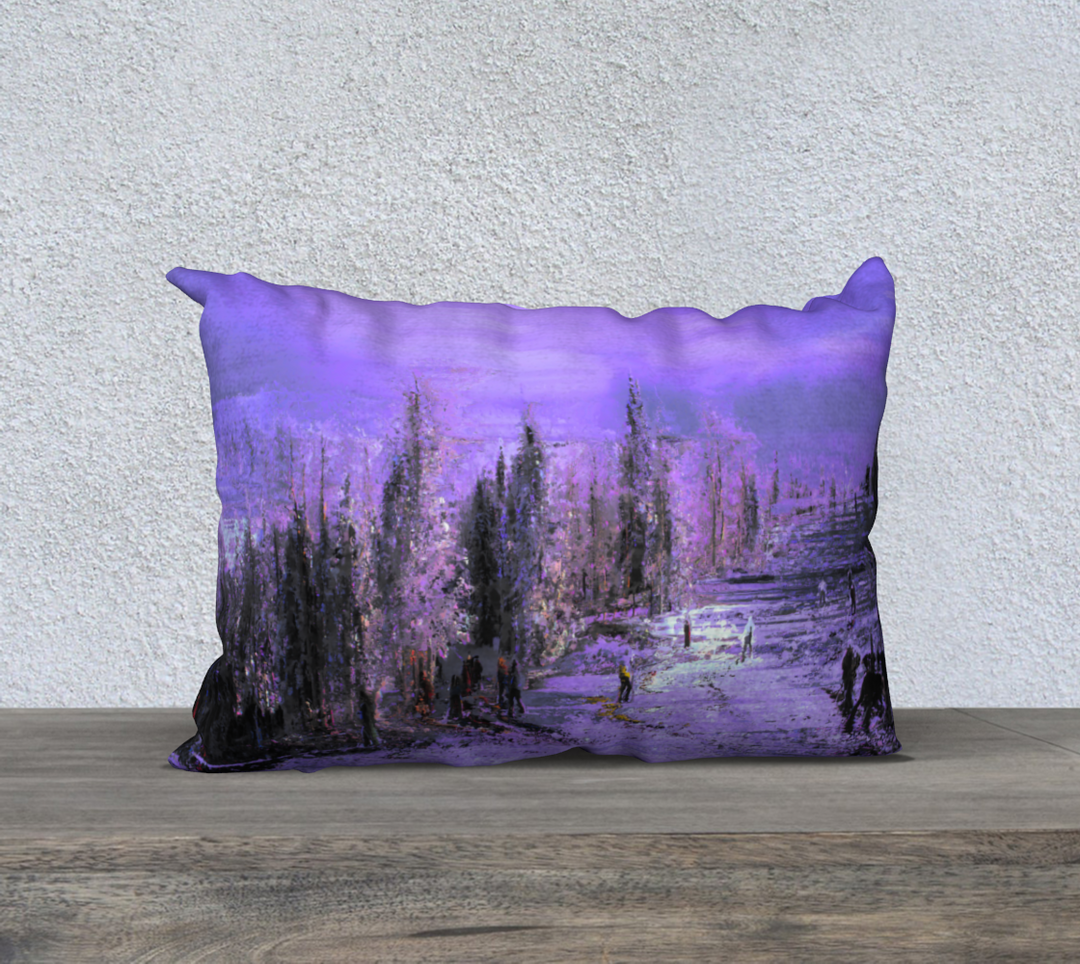 Purple Sky Evergreen | Pillow Case | Hubert S