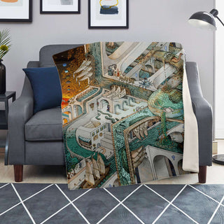 Fishing for Escher | Microfleece Blanket | James Fletcher