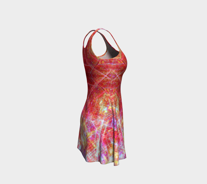 Solar Matrix Rainbow | Flare Dress | Yantrart Design