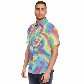 Rings of Splaturn Short Sleeve Button Down Shirt | Dylan Thomas Brooks