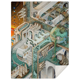 Fishing for Escher | Microfleece Blanket | James Fletcher