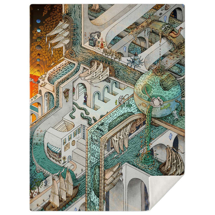 Fishing for Escher | Microfleece Blanket | James Fletcher