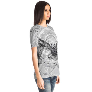 Flying Owl Spirit - Grey | Unisex T-Shirt | Mandalazed