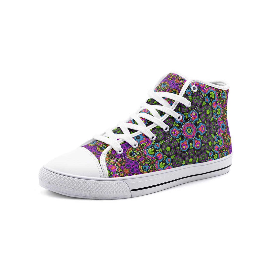Cameron Gray | Psy Trip | Unisex High Top Canvas Shoes