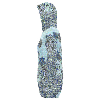 Geometric Faded Blue | Longline Hoodie | Mil Et Une