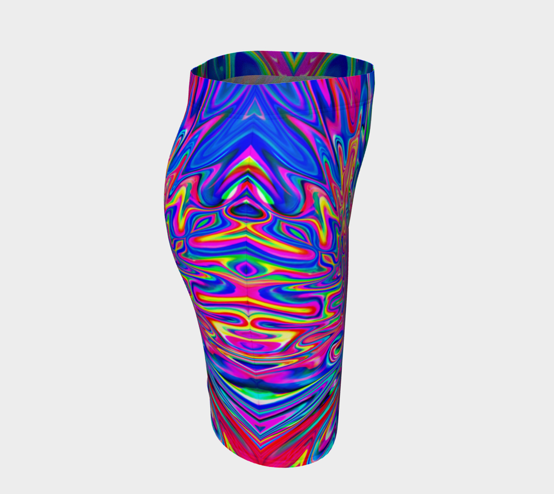 SONIC BLOOMING FITTED SKIRT | PSYCHEDELIC POUR HOUSE
