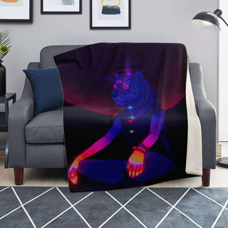 Chakrah Tiger Girl Microfleece Blanket | PHAZED