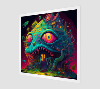 IM HUNGRY HOUSE ART PRINT | ACIDMATH AI