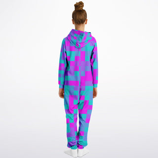 PURPLE GLITCH | Youth Onesie Jumpsuit | Hubert S