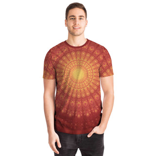 Peacock Feahter Mandala - Sun | Unisex T-Shirt | Mandalazed
