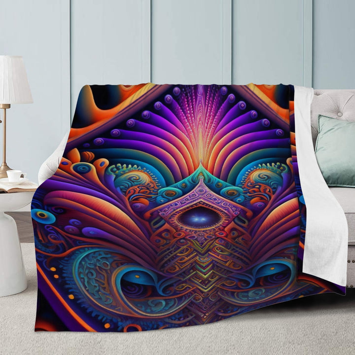 BLOOMING Dual-sided Stitched Fleece Blanket | ACIDMATH GUY