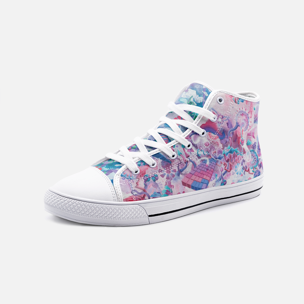 Psychedelia | Unisex High Top Canvas Shoes | Dylan Thomas Brooks