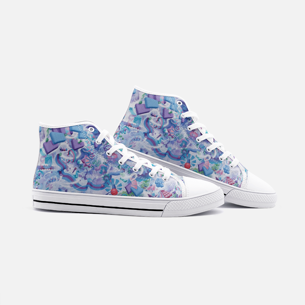 Psychedelia | Unisex High Top Canvas Shoes | Dylan Thomas Brooks