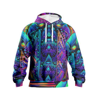 CYBER NIGHTS Men's Pullover Hoodie | ACIDMATH AI