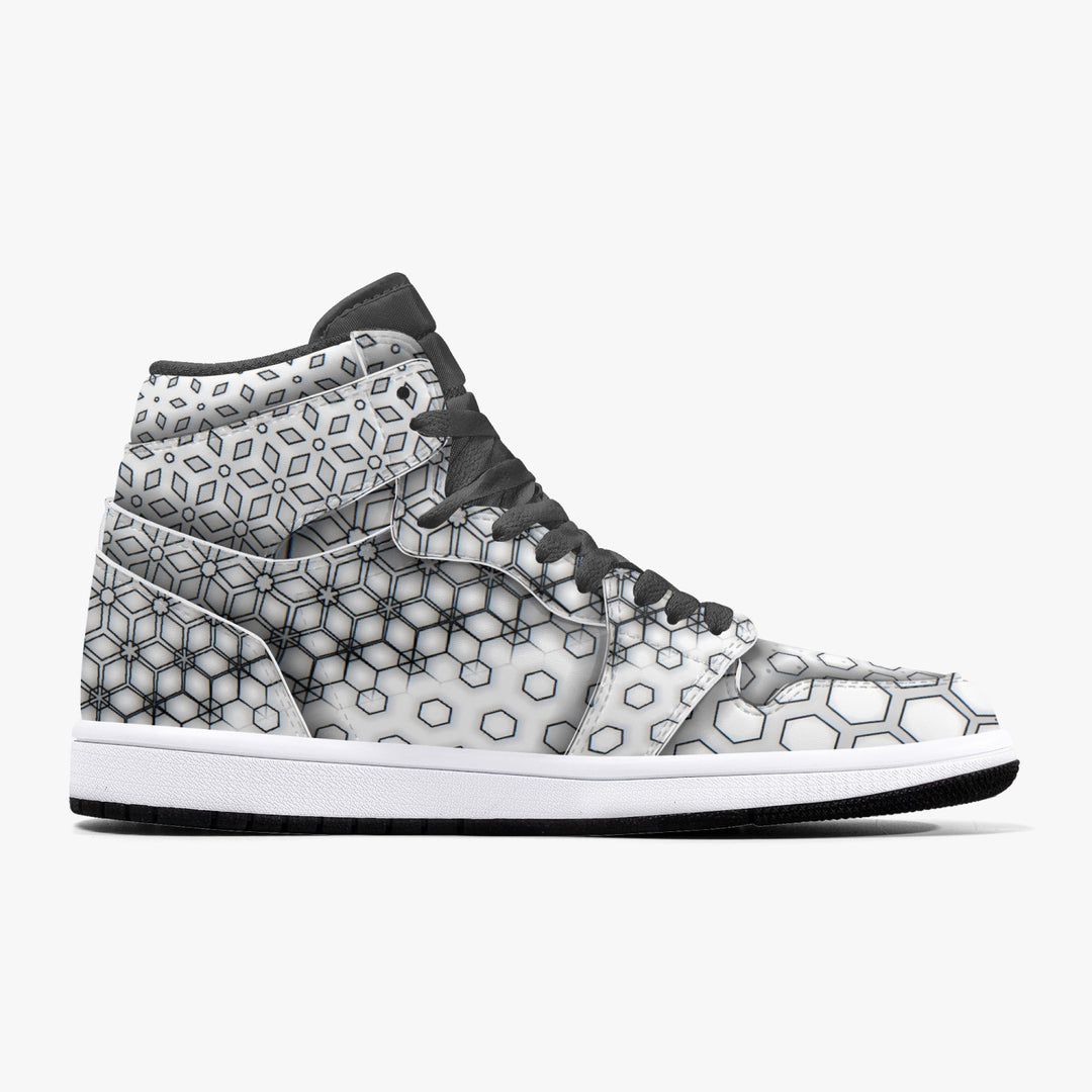White Hexa | High-Top Leather Sneakers | Psypepper