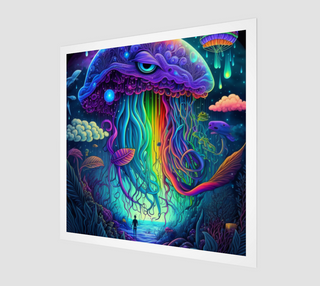 RAINBOW JELLY JOURNEY PSYCHEDELIC ART PRINT