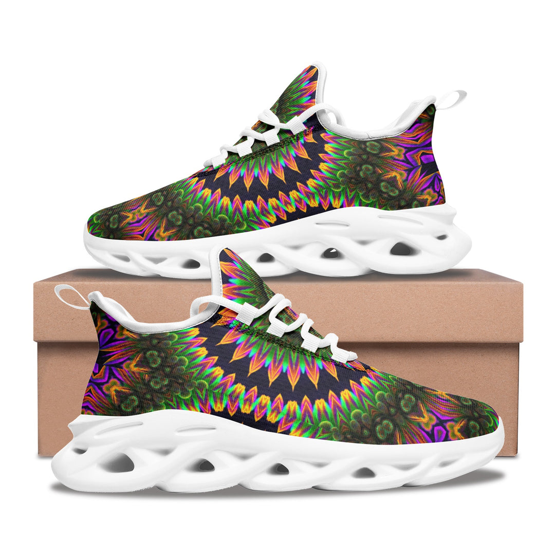 Psychedelic Sunrise | Unisex Bounce Mesh Knit Sneakers | IMRAN