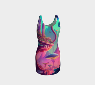 SPORE VILLAGE BODYCON DRESS | ACIDMATH GUY
