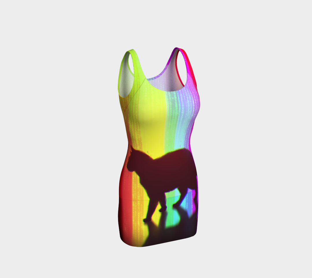 Rainbow Kitty Bodycon Dress | Phazed