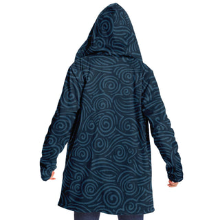 Waves and Spirals - Blue | Cloak | Mandalazed