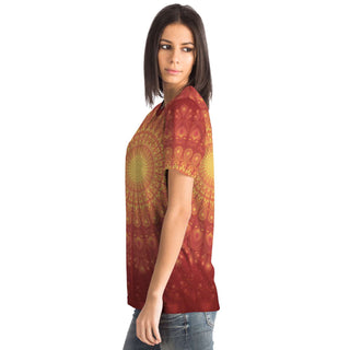 Peacock Feahter Mandala - Sun | Unisex T-Shirt | Mandalazed
