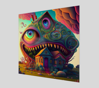 HOUSE EATER ART PRINT | ACIDMATH AI