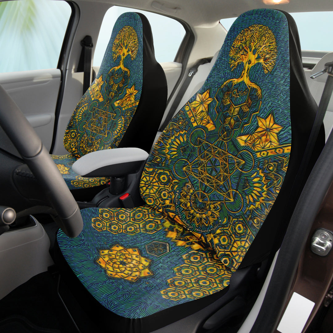 Geometric Gold Green | Seat Covers | Mil Et Une