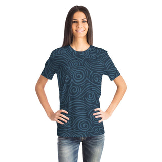 Waves and Spirals - Blue | Unisex T-Shirt | Mandalazed