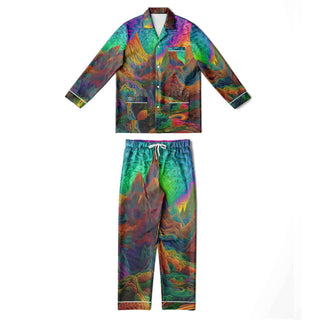 HIGH MOUNTAIN Men's Satin Pajamas | ACIDMATH AI