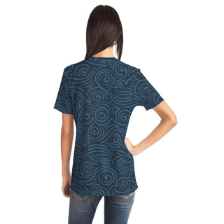 Waves and Spirals - Blue | Unisex T-Shirt | Mandalazed