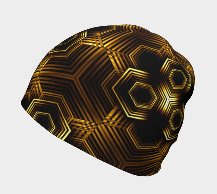 Golden Hexagon Pattern | Beanie | Yantrart Design