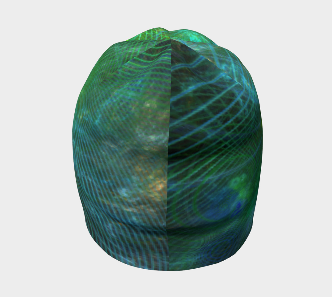 The Unfolded Cosmos - Green | Beanie | Yantrart Design