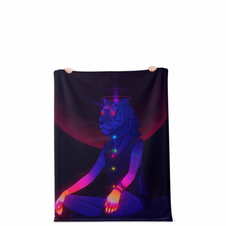 Chakrah Tiger Girl Microfleece Blanket | PHAZED