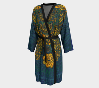 Geometric Gold Green | Peignoir Kimono | Mil Et Une