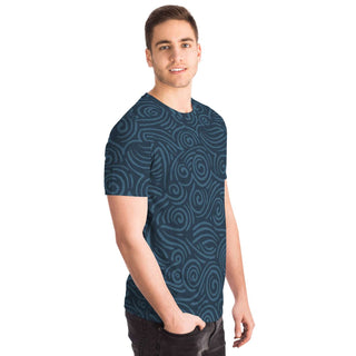 Waves and Spirals - Blue | Unisex T-Shirt | Mandalazed