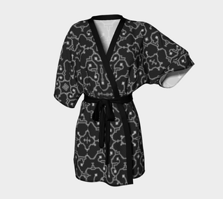 Shipibo Conibo - Black | Kimono Robe | Mandalazed