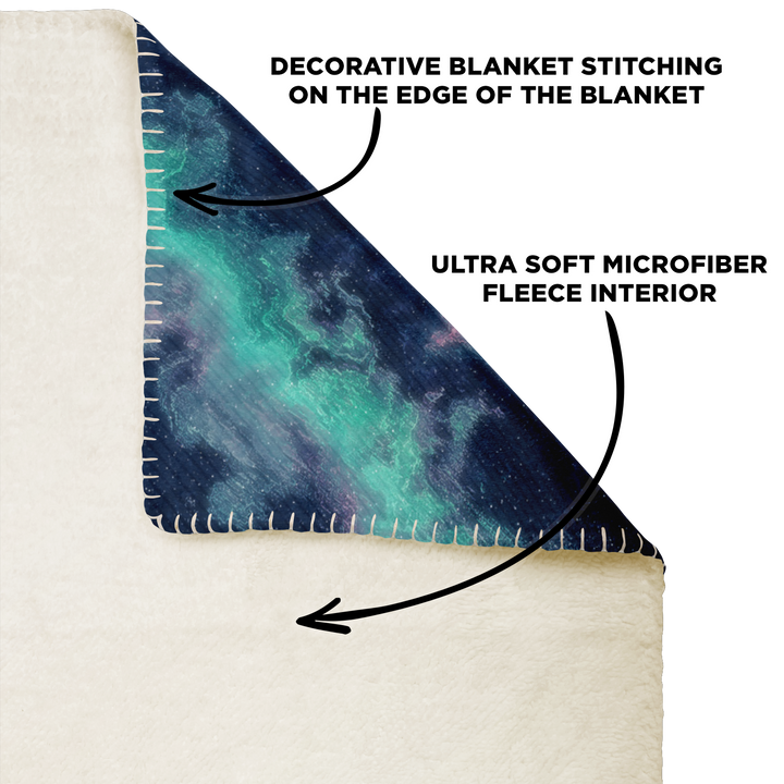 Glitchy Galaxy | Microfleece Blanket | Makroverset