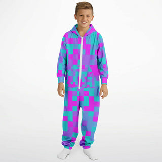 PURPLE GLITCH | Youth Onesie Jumpsuit | Hubert S