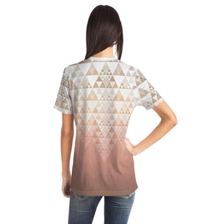 Fractal Triangles - Orange | Unisex T-Shirt | Mandalazed