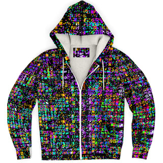 GLITCH Microfleece Ziphoodie | Art Design Works