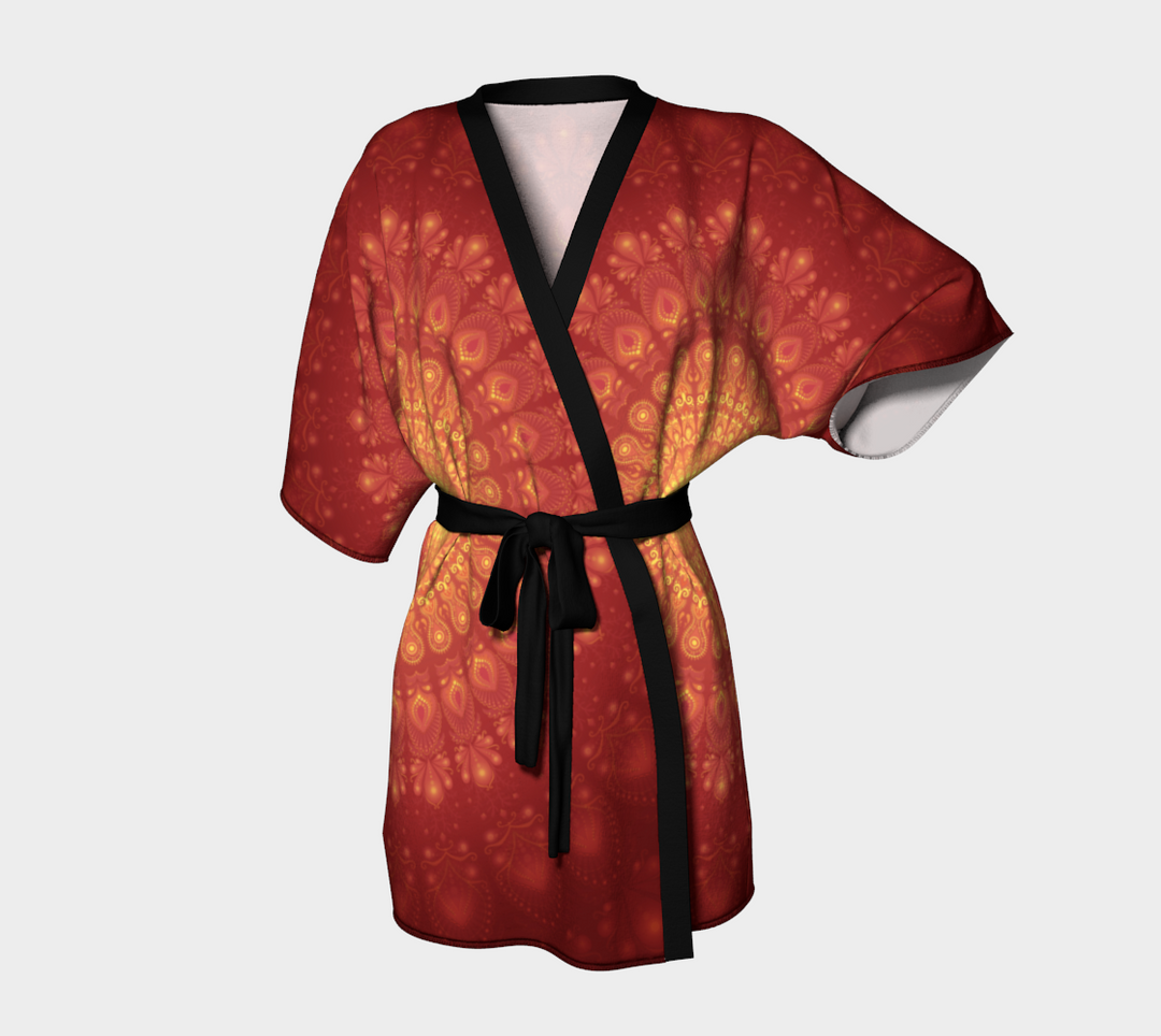 Peacock Feather Mandala - Sun | Kimono Robe | Mandalazed