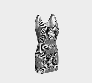 Closed Eye Visuals Bodycon Dress | Hubert S