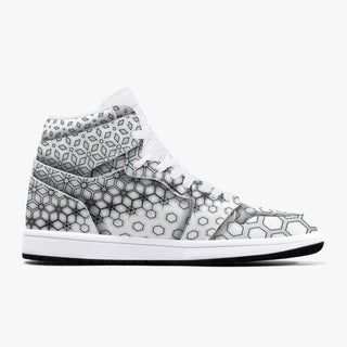White Hexa | High-Top Leather Sneakers | Psypepper
