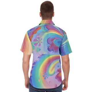 Rings of Splaturn Short Sleeve Button Down Shirt | Dylan Thomas Brooks