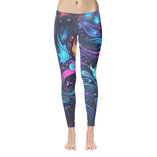 Night Trip | Women's Temp Control Cotton Leggings | Cameron Gray
